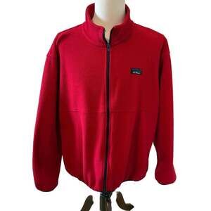 Vintage L.L.Bean Full Zip Fleece Jacket, Red Size XL